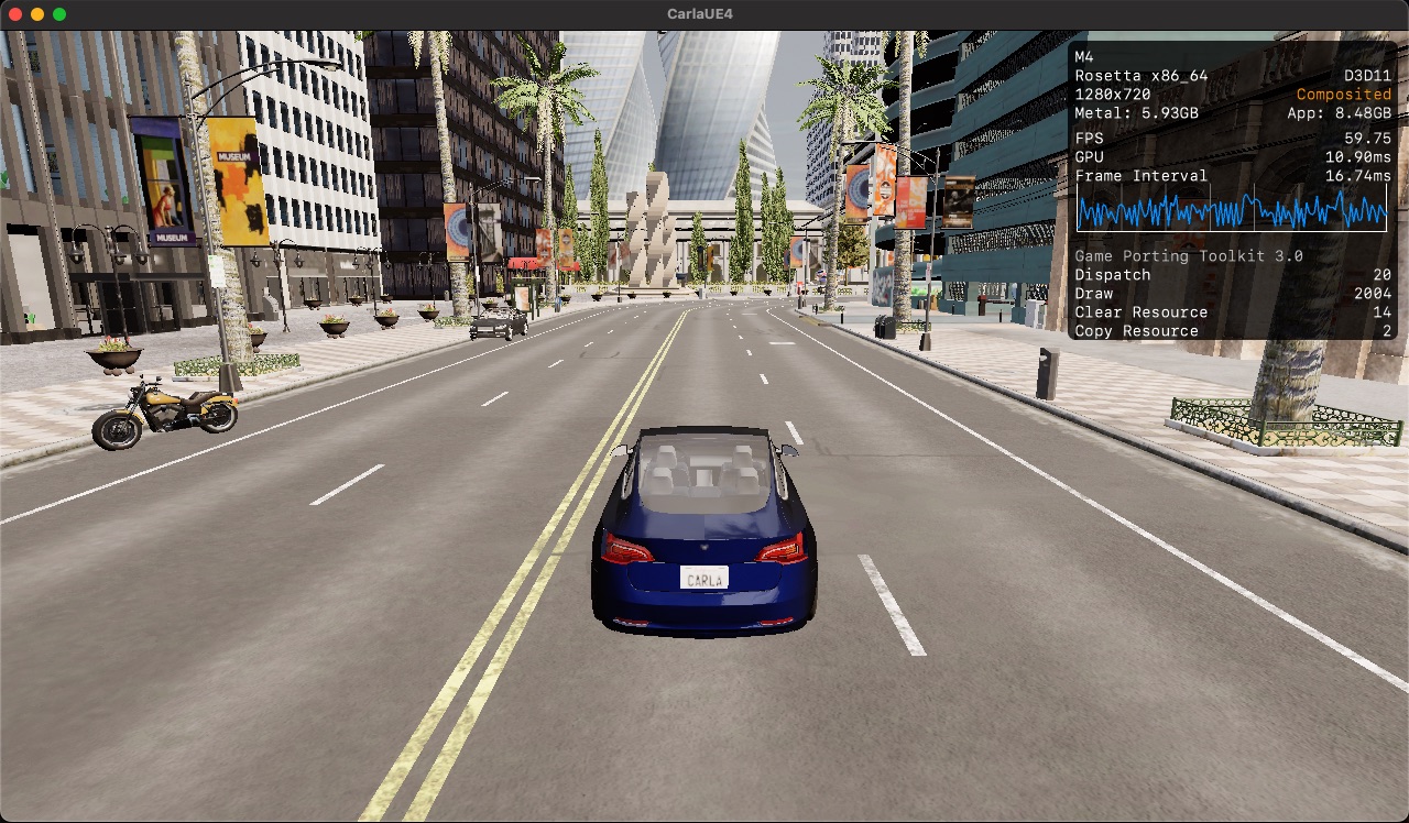 A Perslis autonomy demonstration in the CARLA driving simulator